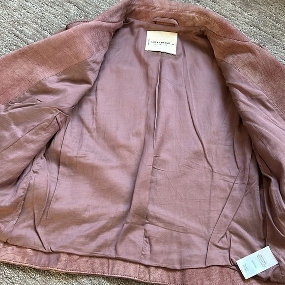 Lucky Brand real suede leather Moto jacket - Picture 5 of 7